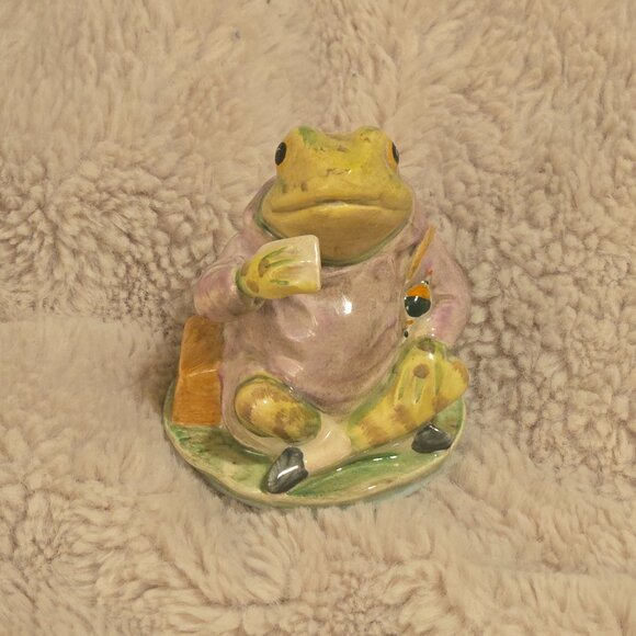 Vintage Rare Beswick England Beatrix Potter Mr. Jeremy Fisher Figurine - Picture 1 of 7